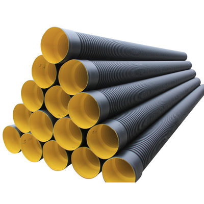 DN600 ท่อระบายน้ำ HDPE สีดำ SN16 ท่อลูกฟูก HDPE ลูกฟูก